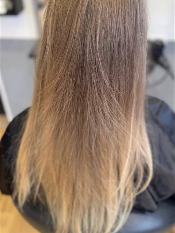 Vorher: vor der Balayage